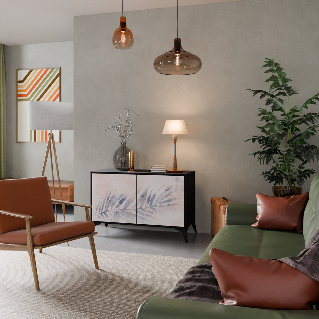 TIMELESS FLOAT Sideboard mit 2 Türen in Schwarz