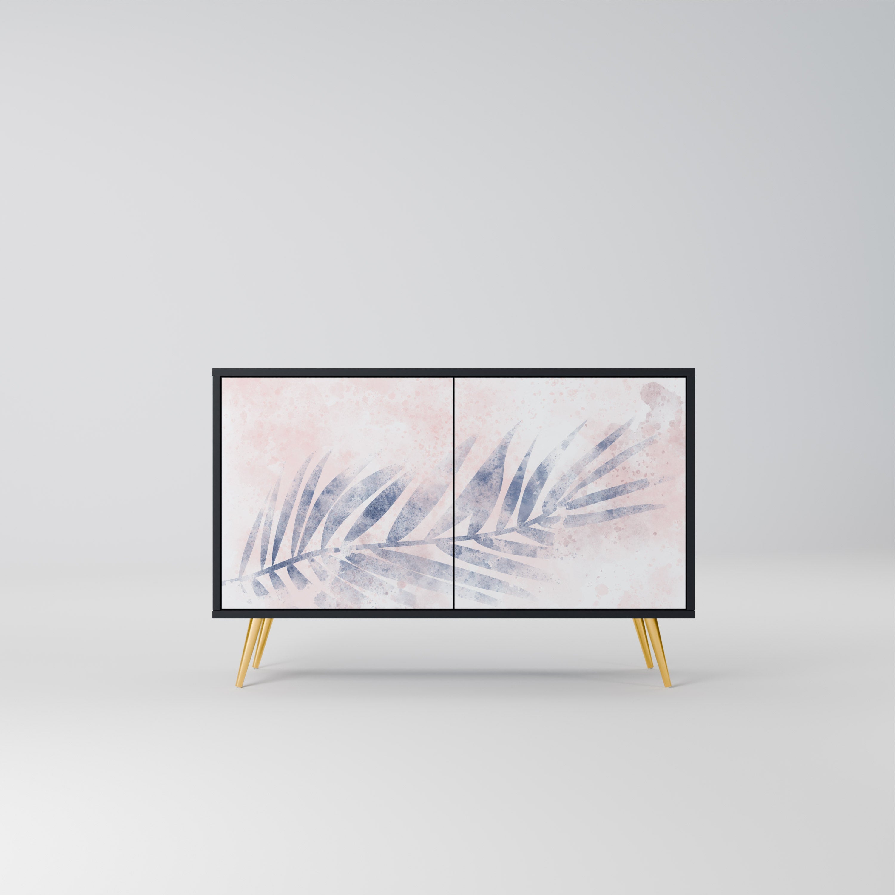 TIMELESS FLOAT Sideboard mit 2 Türen in Schwarz