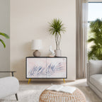 TIMELESS FLOAT Sideboard mit 2 Türen in Schwarz