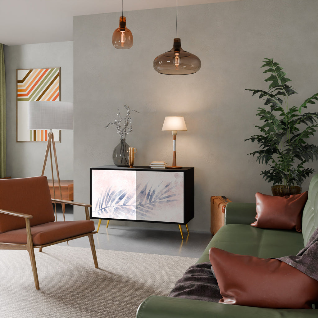 TIMELESS FLOAT Sideboard mit 2 Türen in Schwarz