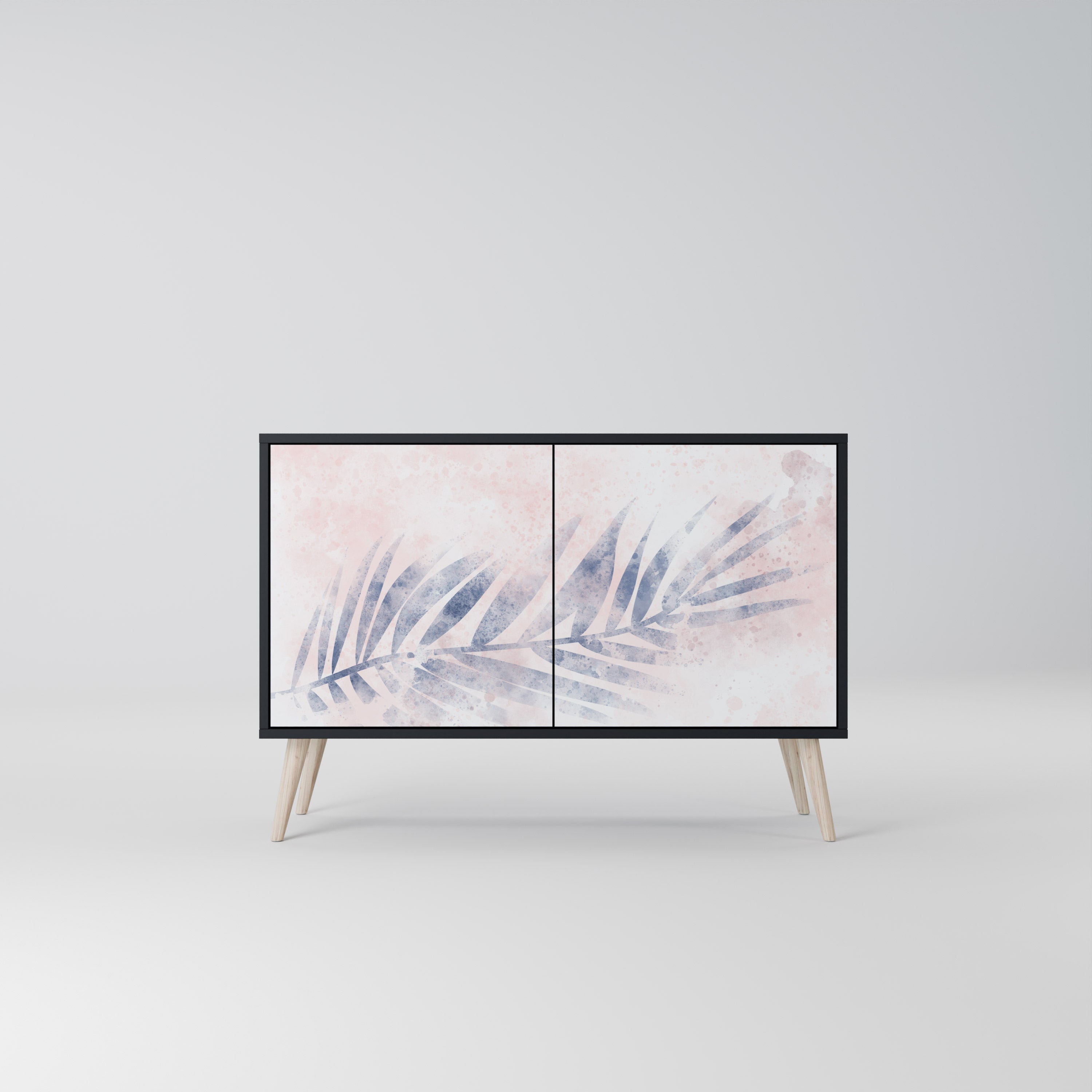 TIMELESS FLOAT Sideboard mit 2 Türen in Schwarz