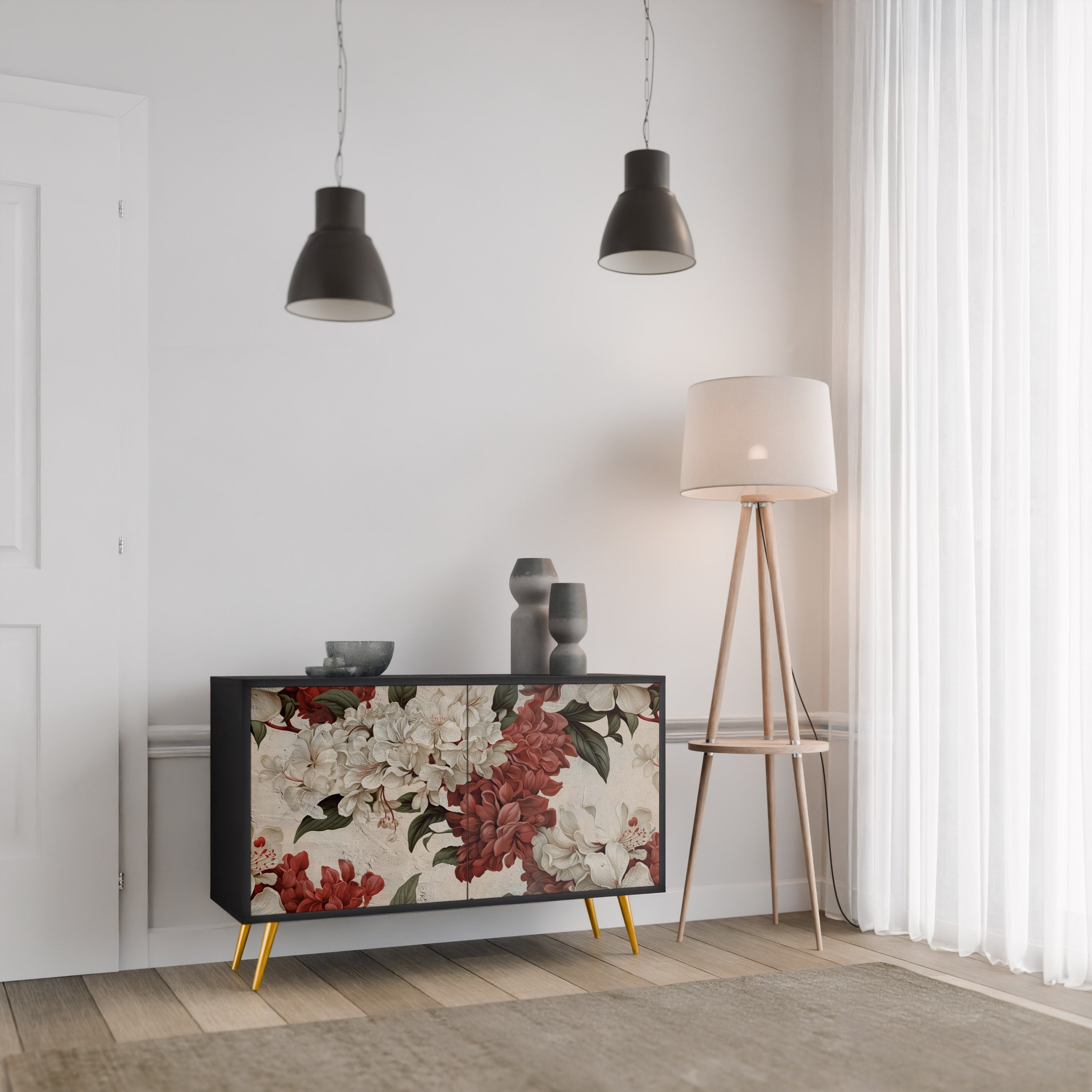 EPHEMERAL DAYS Sideboard mit 2 Türen in Schwarz