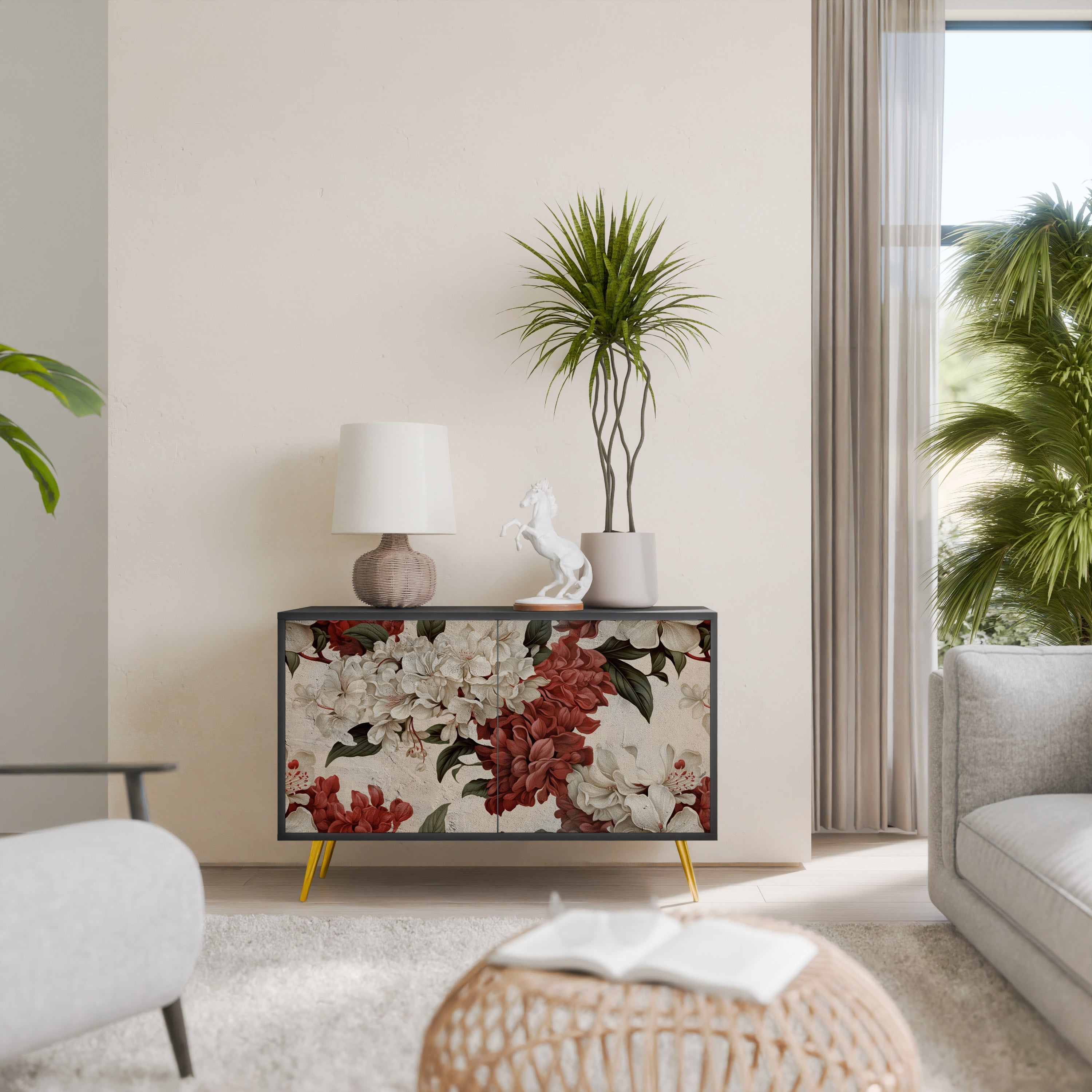 EPHEMERAL DAYS Sideboard mit 2 Türen in Schwarz