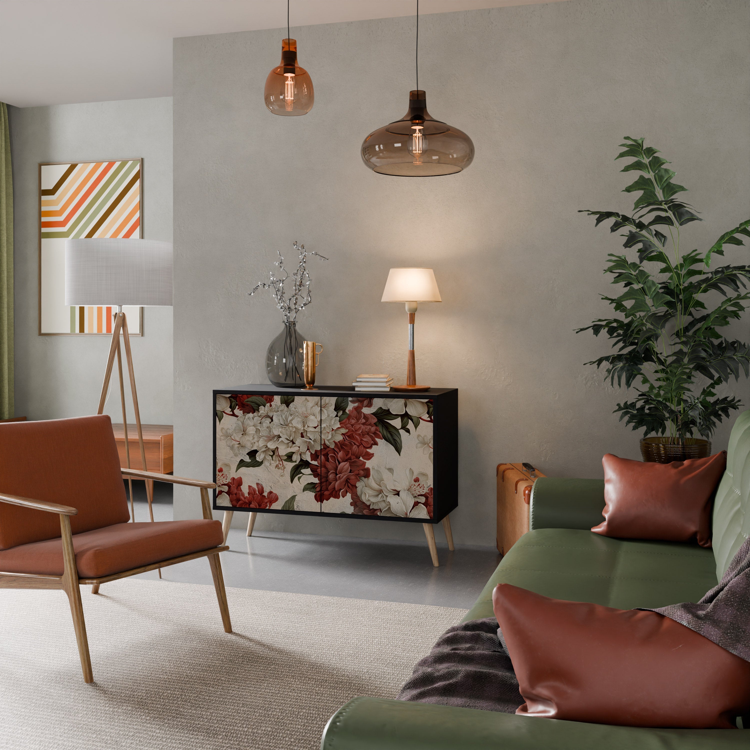 EPHEMERAL DAYS Sideboard mit 2 Türen in Schwarz