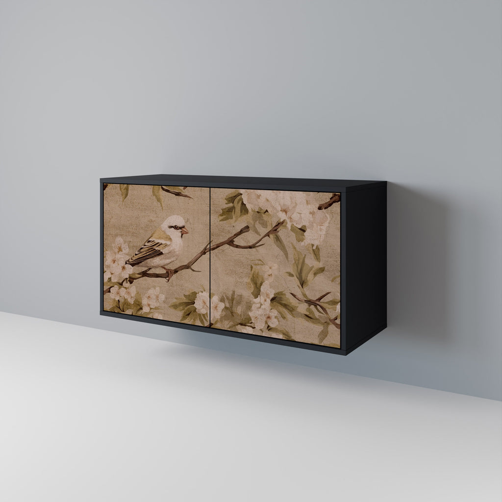 PETAL DISTINGUISH Sideboard mit 2 Türen in Schwarz