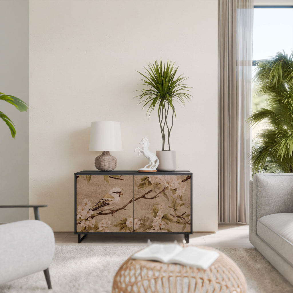 PETAL DISTINGUISH Sideboard mit 2 Türen in Schwarz