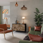 PETAL DISTINGUISH Sideboard mit 2 Türen in Schwarz