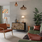 PETAL DISTINGUISH Sideboard mit 2 Türen in Schwarz