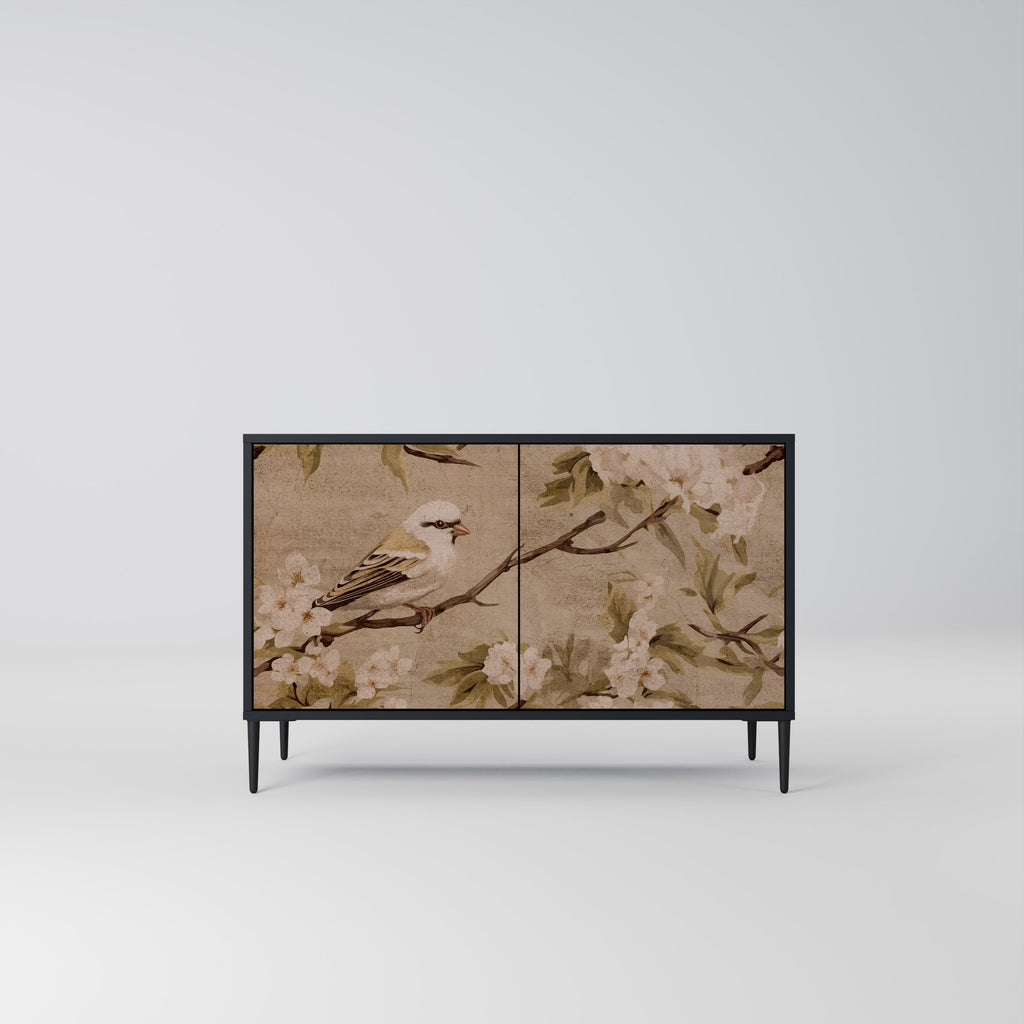 PETAL DISTINGUISH Sideboard mit 2 Türen in Schwarz