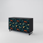 FOWL ORNAMENT Sideboard mit 2 Türen in Schwarz