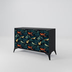 FOWL ORNAMENT Sideboard mit 2 Türen in Schwarz