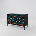 FOWL ORNAMENT Sideboard mit 2 Türen in Schwarz