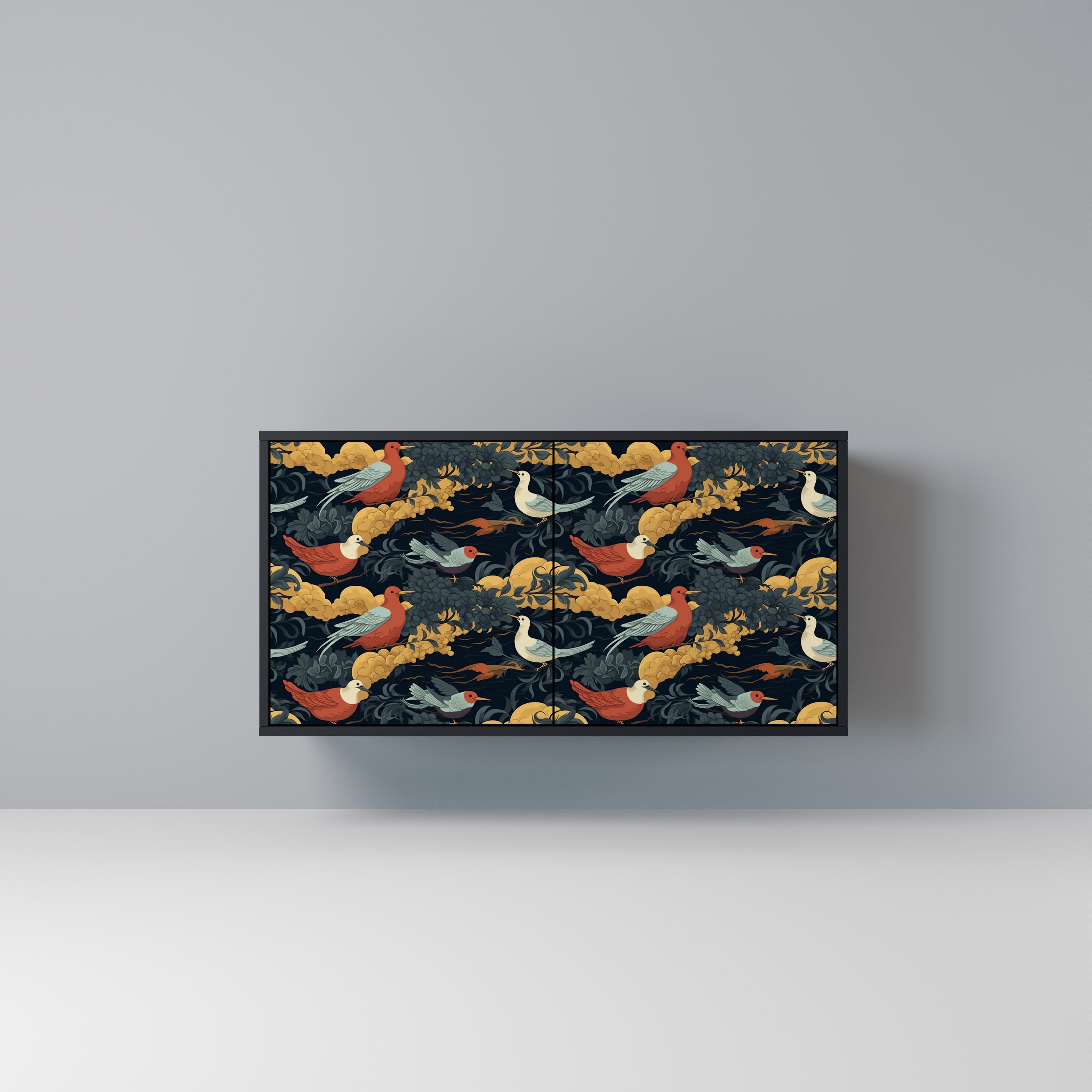 FOWLY DAZE Sideboard mit 2 Türen in Schwarz