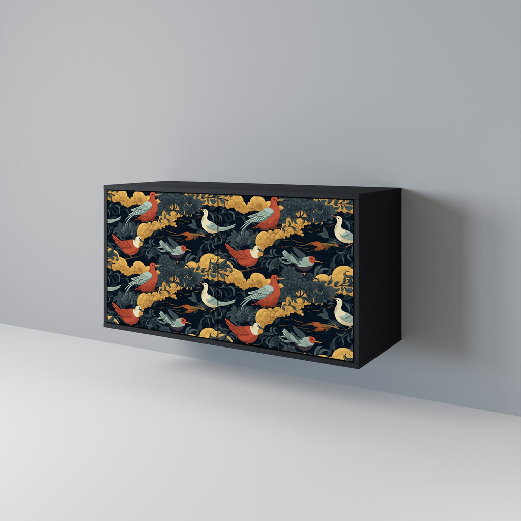 FOWLY DAZE Sideboard mit 2 Türen in Schwarz