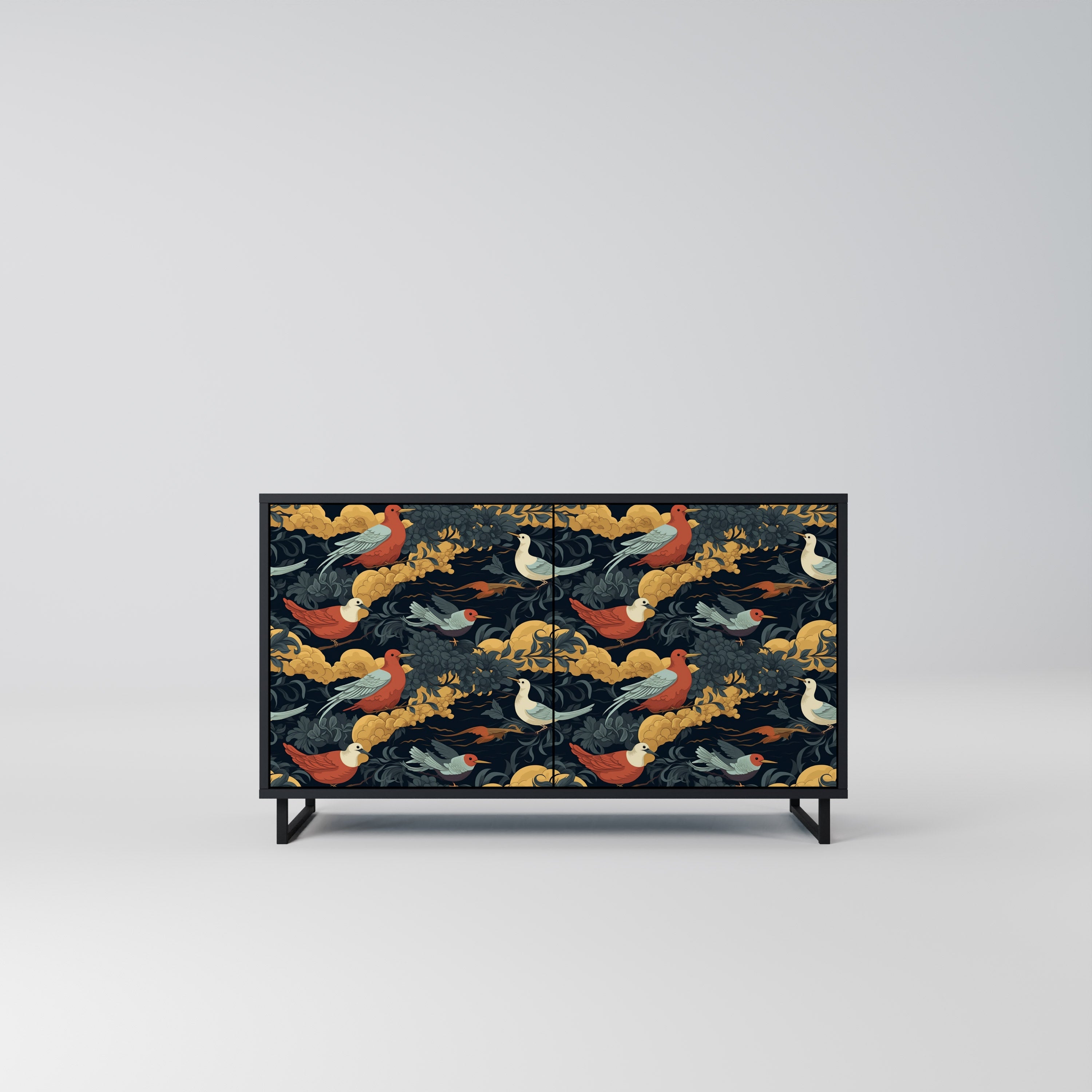 FOWLY DAZE Sideboard mit 2 Türen in Schwarz