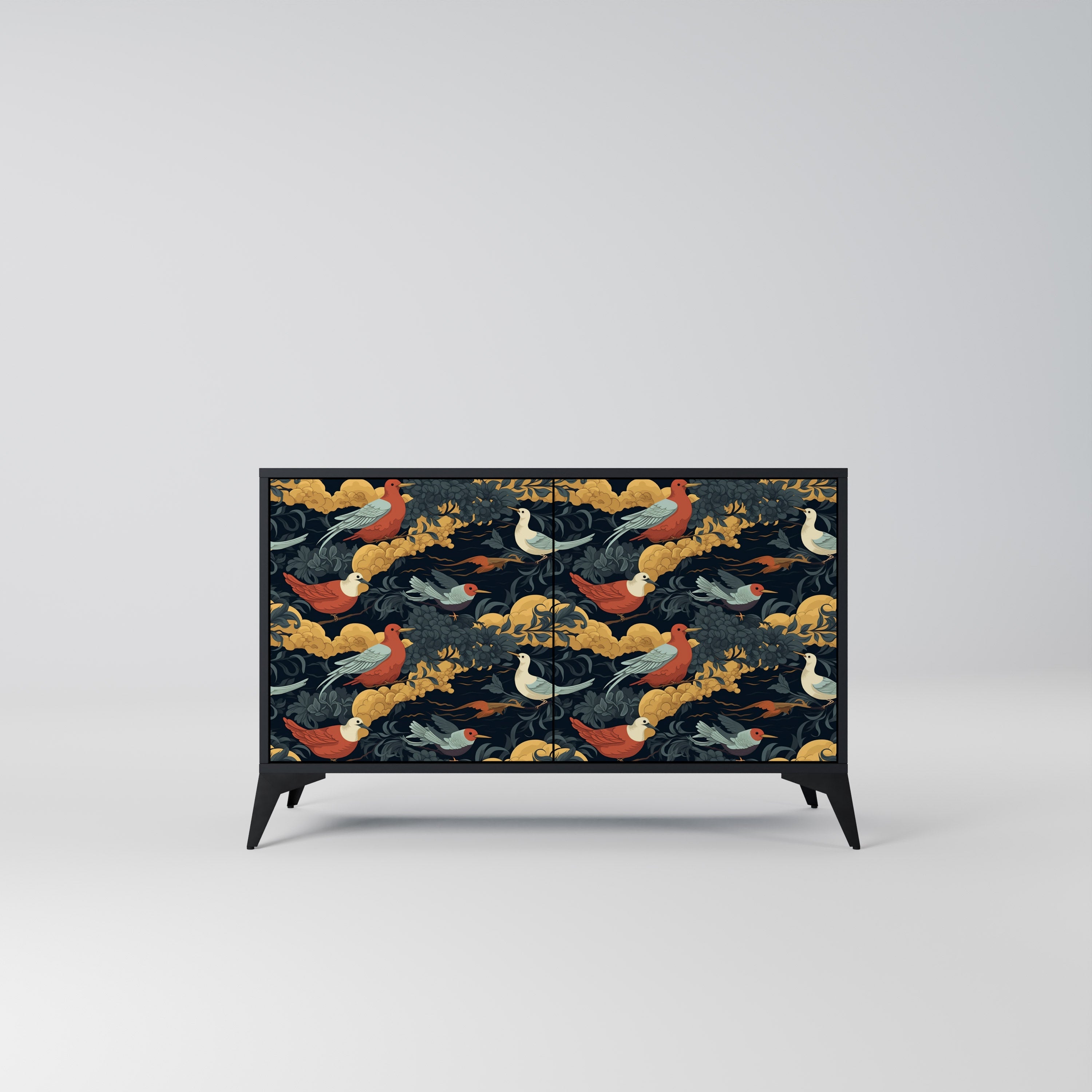 FOWLY DAZE Sideboard mit 2 Türen in Schwarz