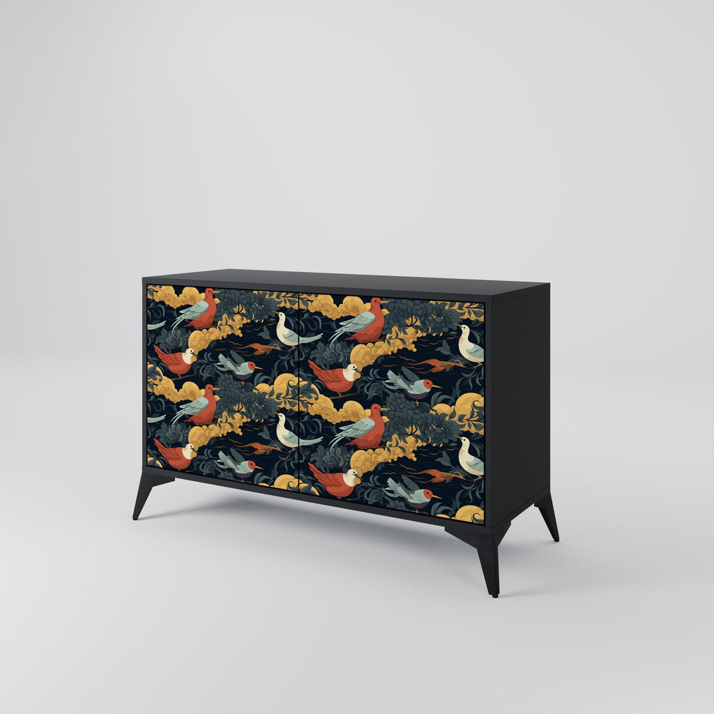 FOWLY DAZE Sideboard mit 2 Türen in Schwarz