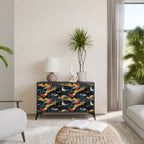 FOWLY DAZE Sideboard mit 2 Türen in Schwarz