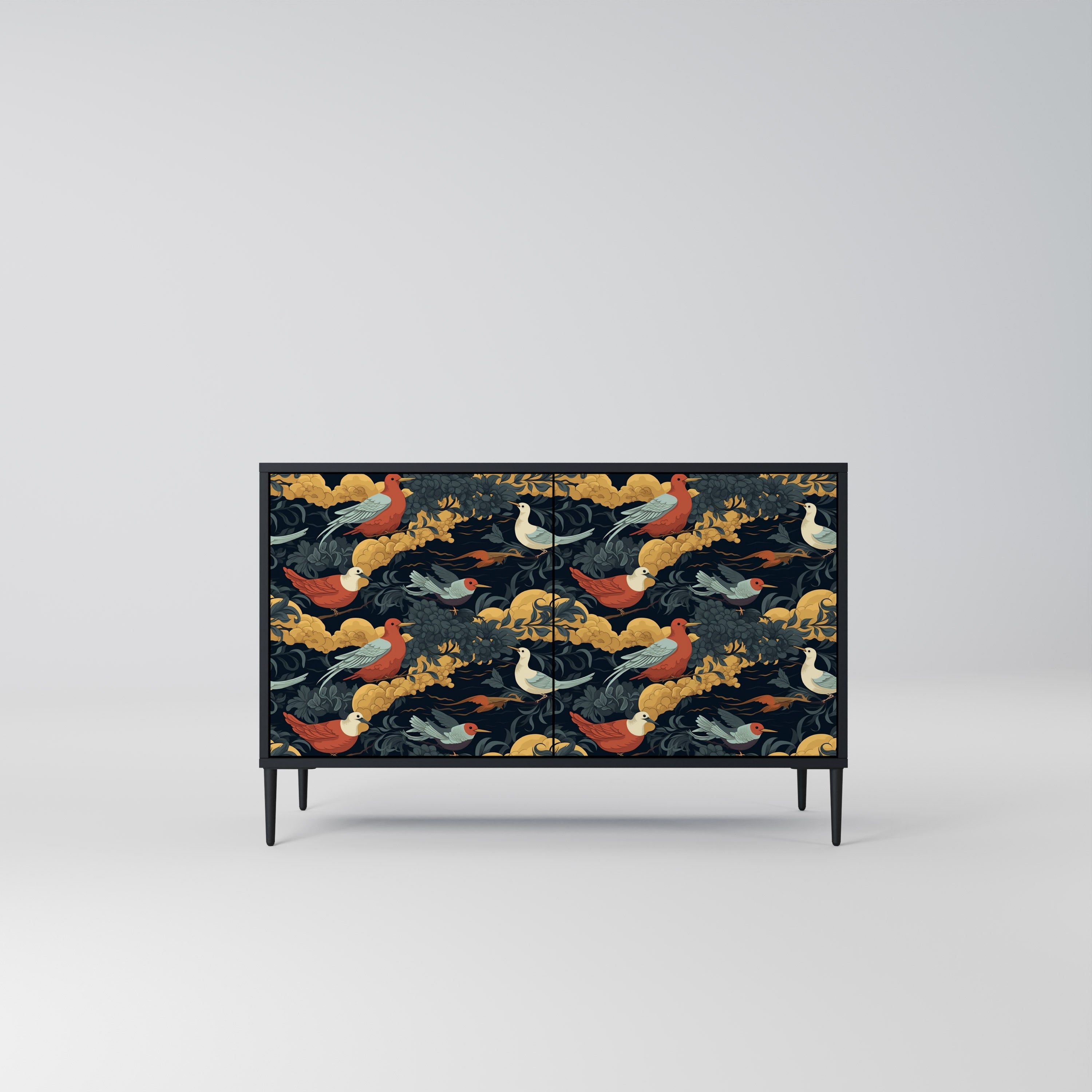 FOWLY DAZE Sideboard mit 2 Türen in Schwarz