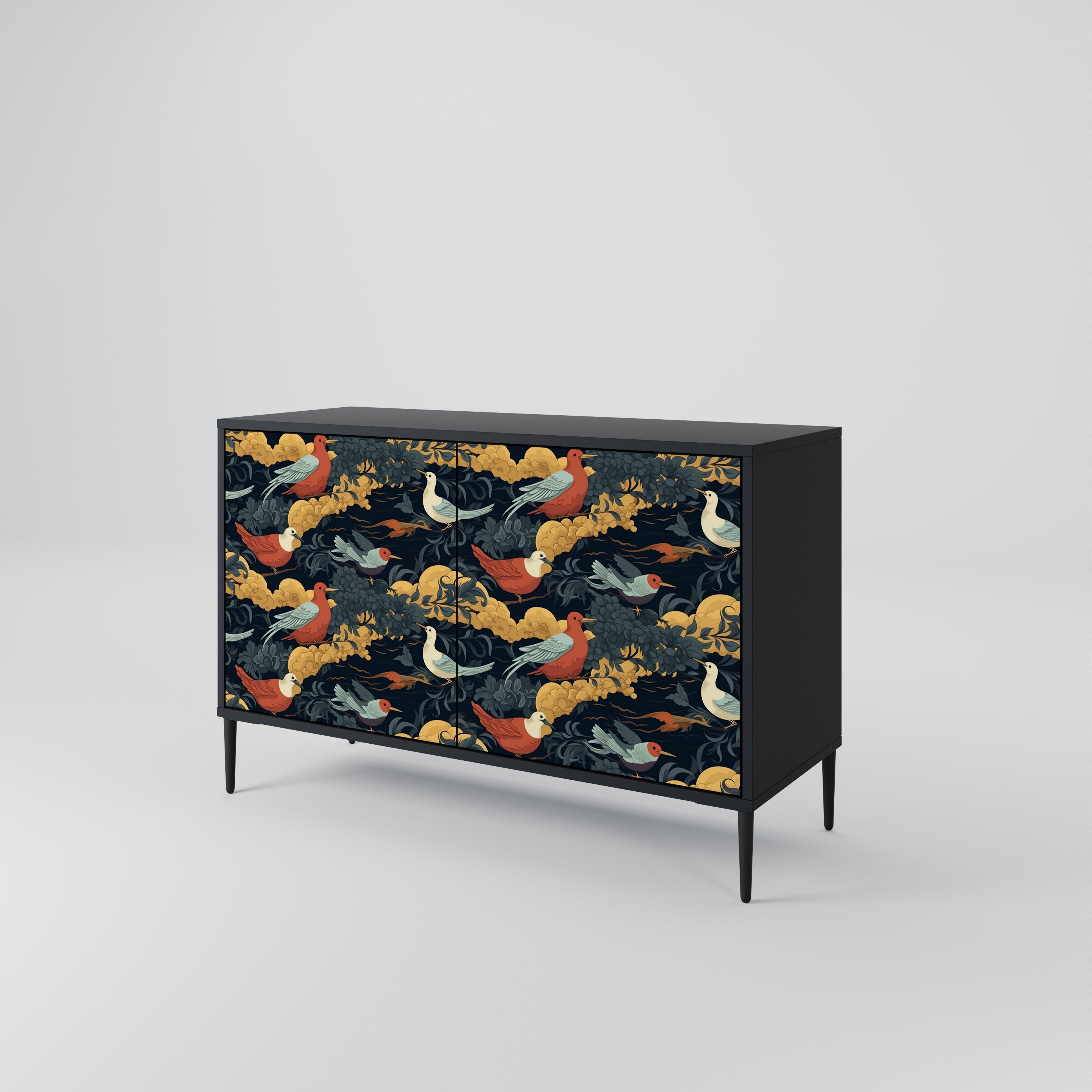 FOWLY DAZE Sideboard mit 2 Türen in Schwarz