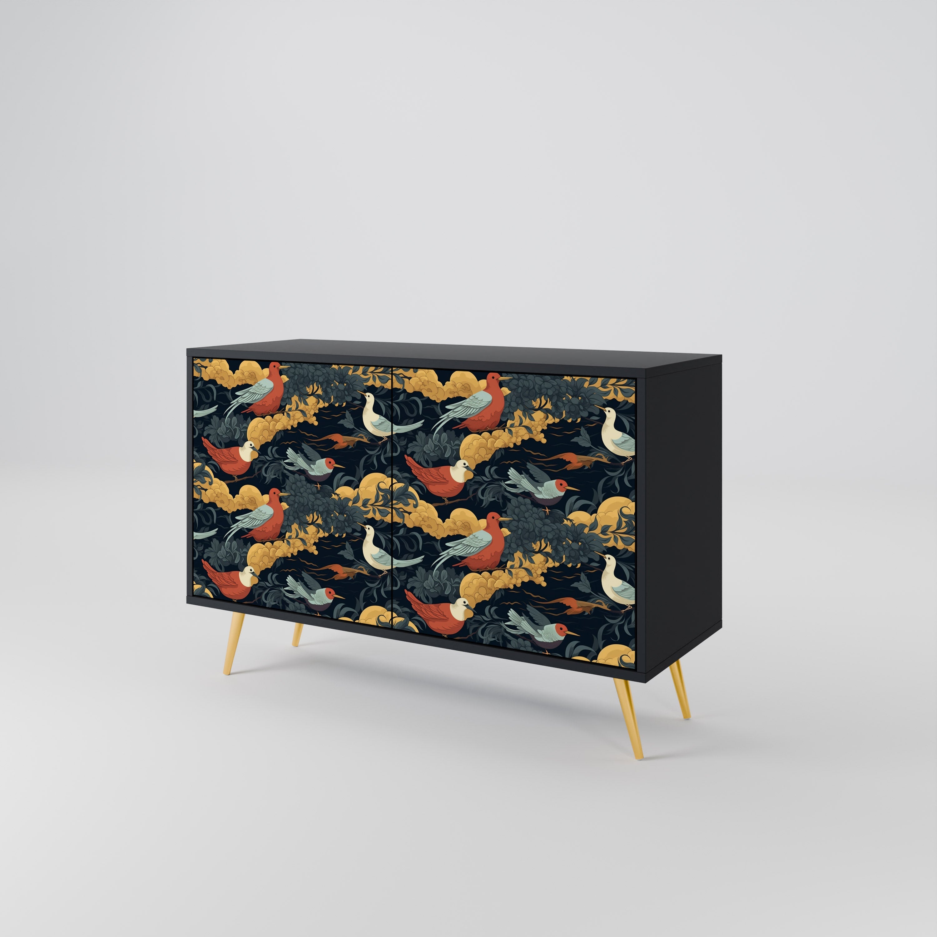 FOWLY DAZE Sideboard mit 2 Türen in Schwarz