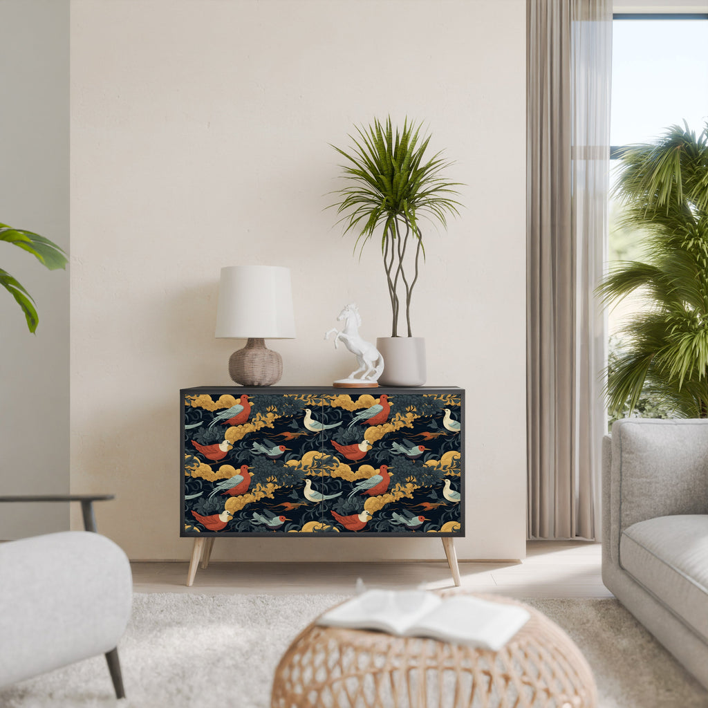 FOWLY DAZE Sideboard mit 2 Türen in Schwarz