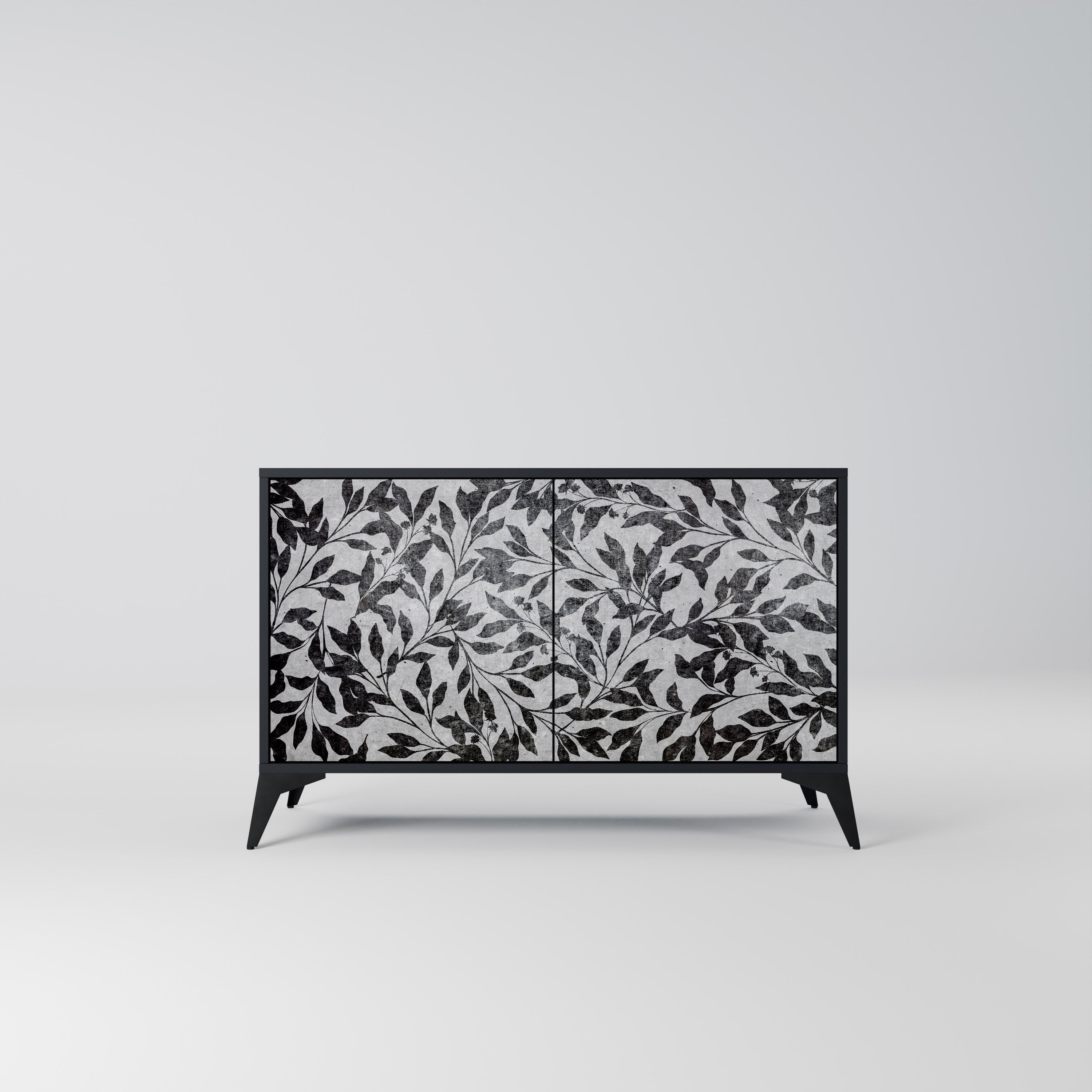 CHARCOAL SPROUT Sideboard mit 2 Türen in Schwarz