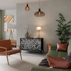 CHARCOAL SPROUT Sideboard mit 2 Türen in Schwarz