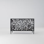 CHARCOAL SPROUT Sideboard mit 2 Türen in Schwarz