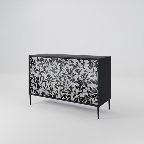 CHARCOAL SPROUT Sideboard mit 2 Türen in Schwarz