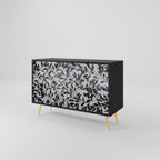 CHARCOAL SPROUT Sideboard mit 2 Türen in Schwarz