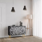 CHARCOAL SPROUT Sideboard mit 2 Türen in Schwarz