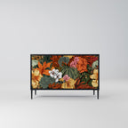 RADIANT FLORA Sideboard mit 2 Türen in Schwarz