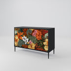 RADIANT FLORA Sideboard mit 2 Türen in Schwarz