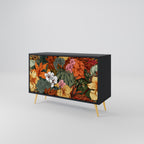 RADIANT FLORA Sideboard mit 2 Türen in Schwarz