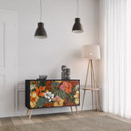 RADIANT FLORA Sideboard mit 2 Türen in Schwarz