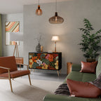 RADIANT FLORA Sideboard mit 2 Türen in Schwarz