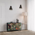 BOTANICAL EMERGENCE Sideboard mit 2 Türen in Schwarz