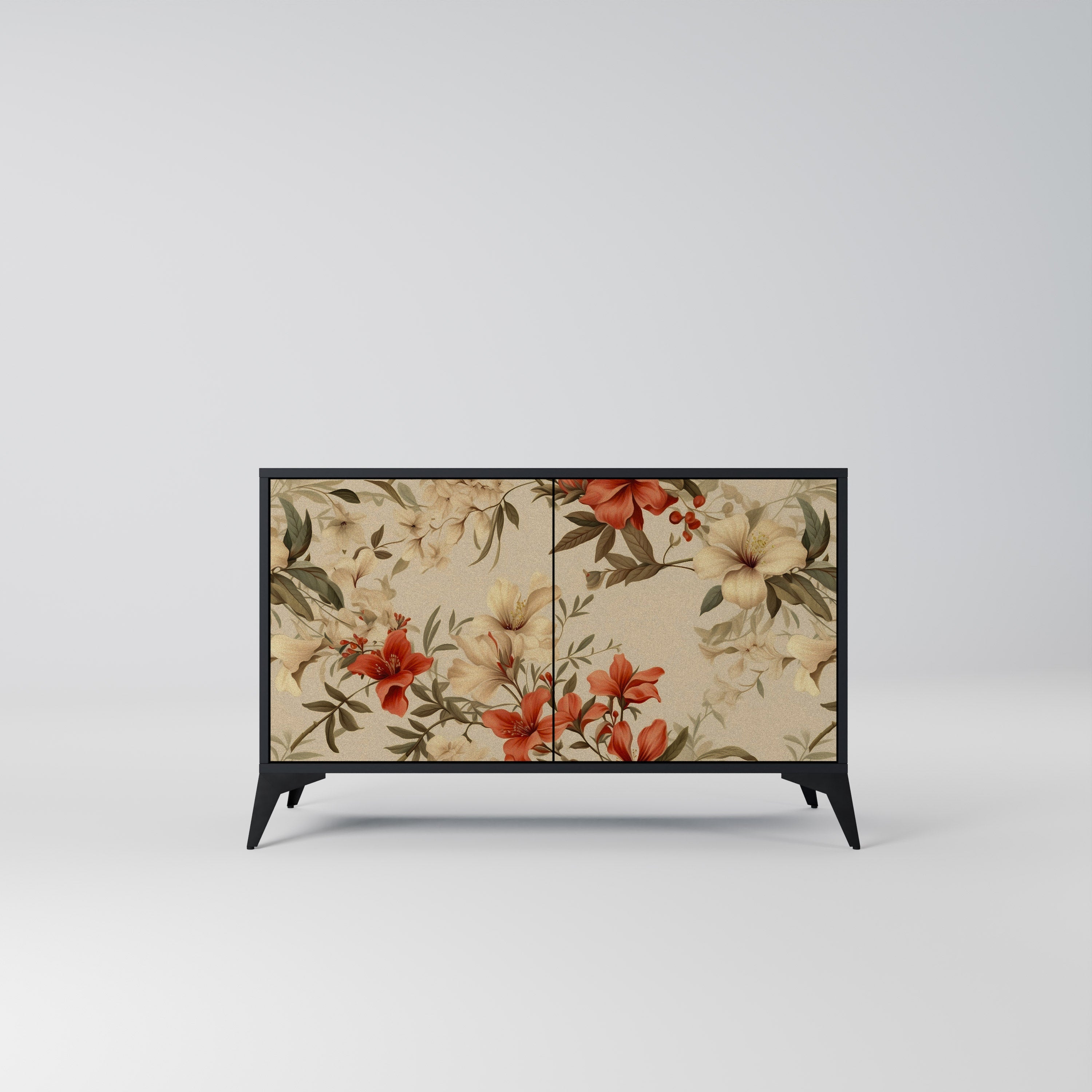 BLOOMING HARMONY Sideboard mit 2 Türen in Schwarz