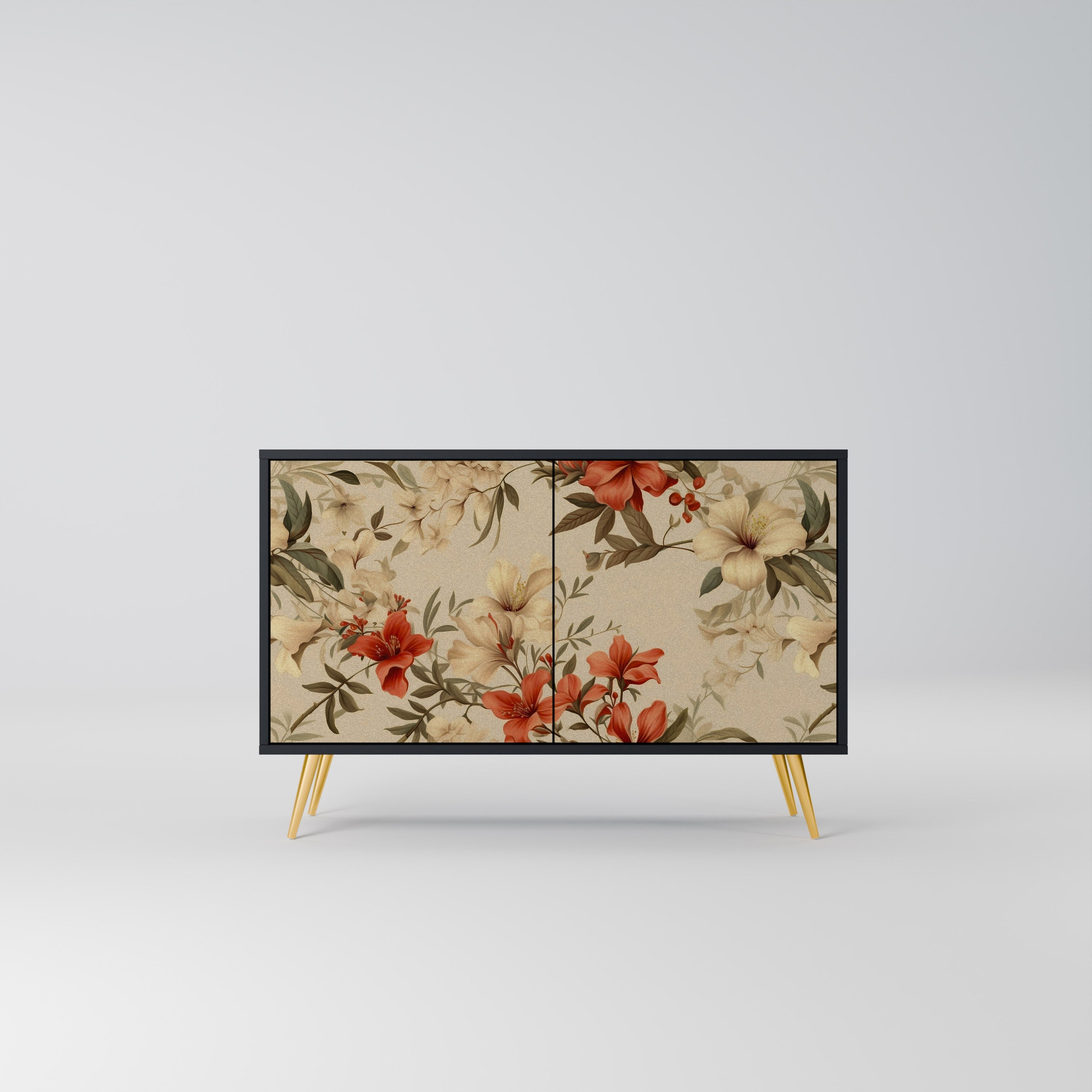 BLOOMING HARMONY Sideboard mit 2 Türen in Schwarz