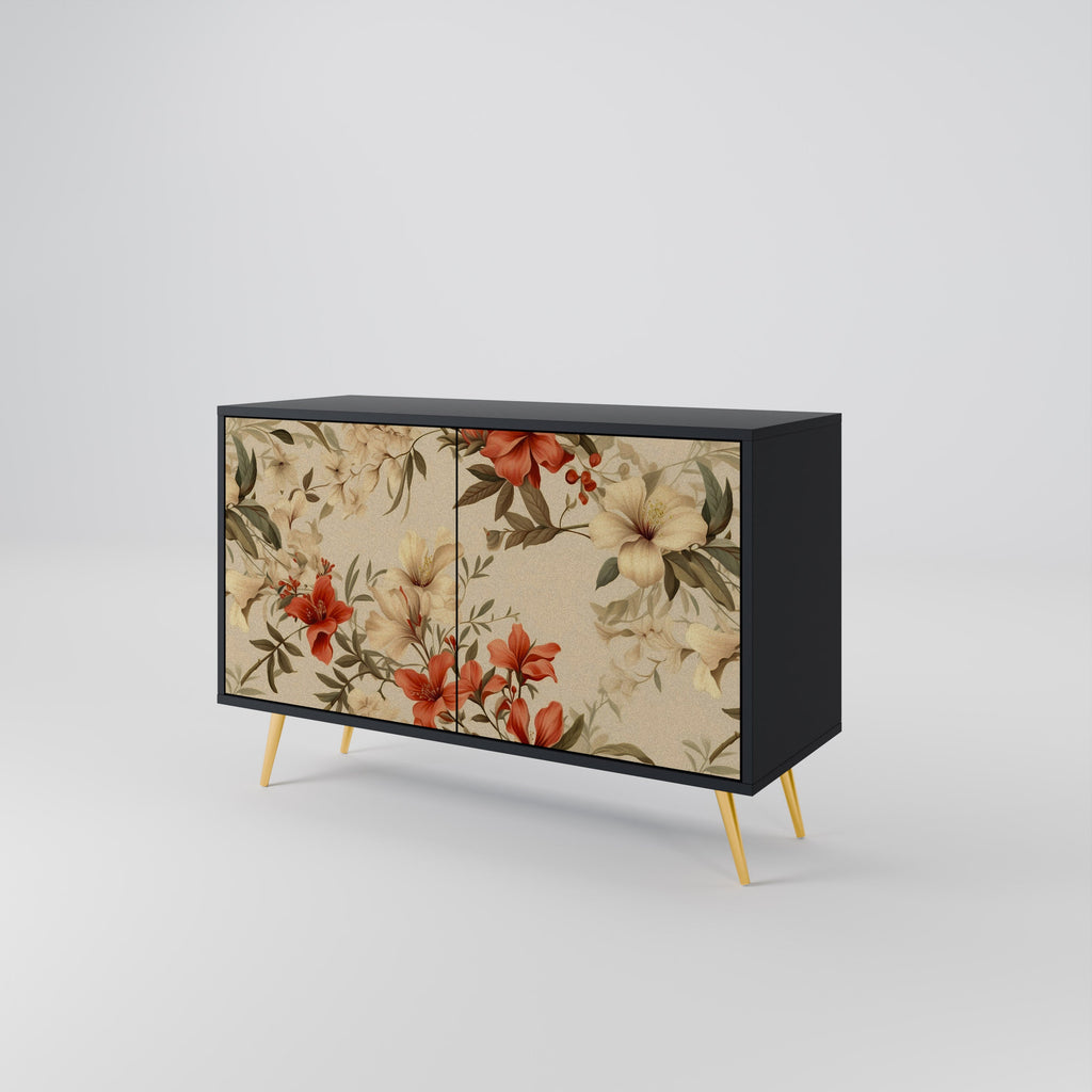 BLOOMING HARMONY Sideboard mit 2 Türen in Schwarz