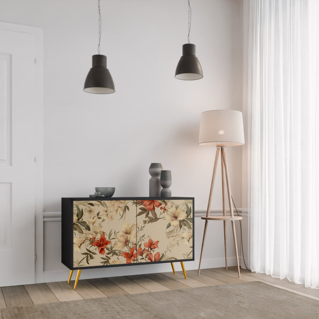 BLOOMING HARMONY Sideboard mit 2 Türen in Schwarz