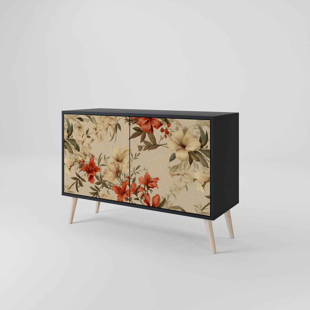 BLOOMING HARMONY Sideboard mit 2 Türen in Schwarz