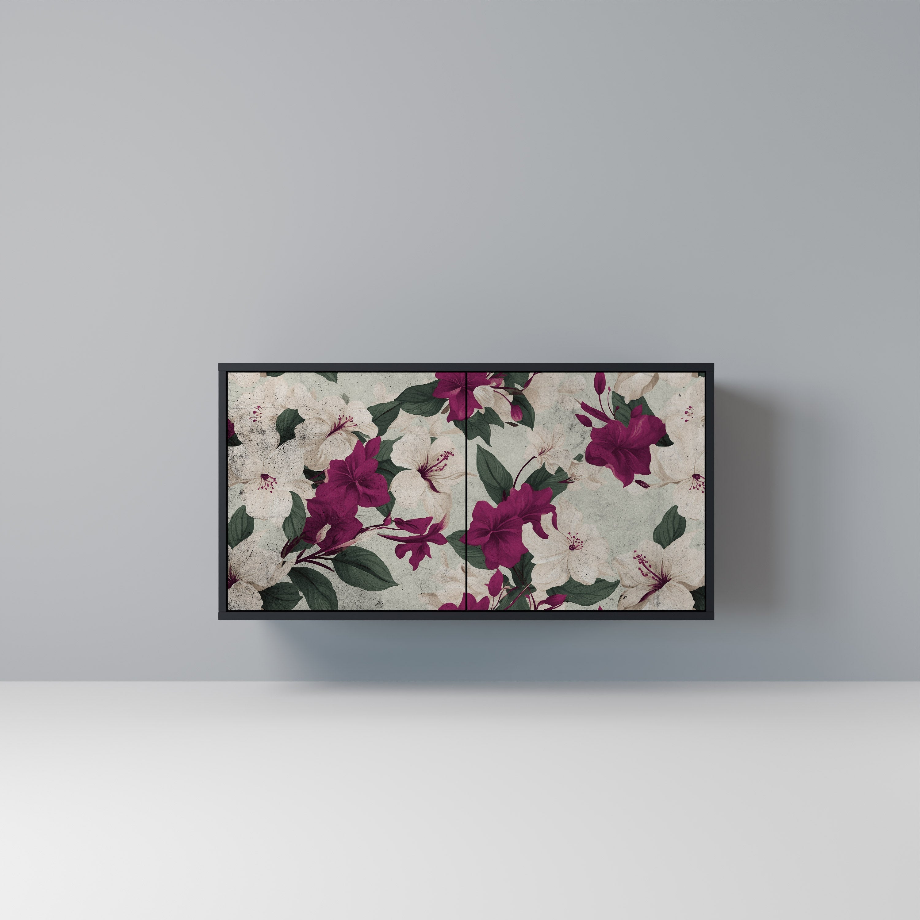 FLOWERET DREAM Sideboard mit 2 Türen in Schwarz