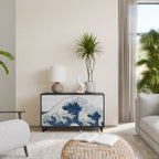 THE GREAT WAVE AT KANAGAWA Sideboard mit 2 Türen in Schwarz