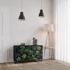 SUCCULENT JUNGLE Sideboard mit 2 Türen in Schwarz
