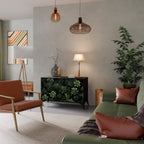 SUCCULENT JUNGLE Sideboard mit 2 Türen in Schwarz