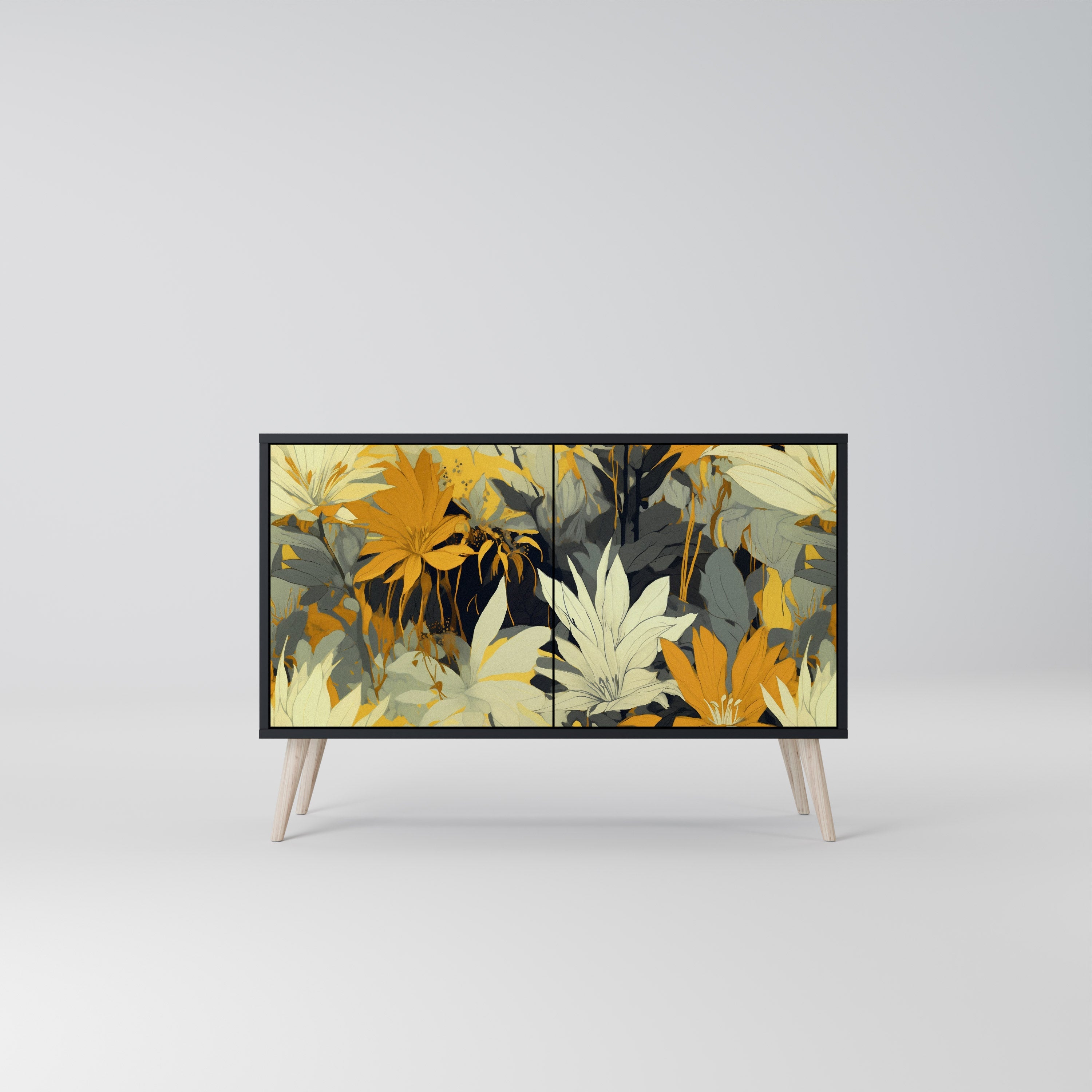 SUNKISSED LILY Sideboard mit 2 Türen in Schwarz