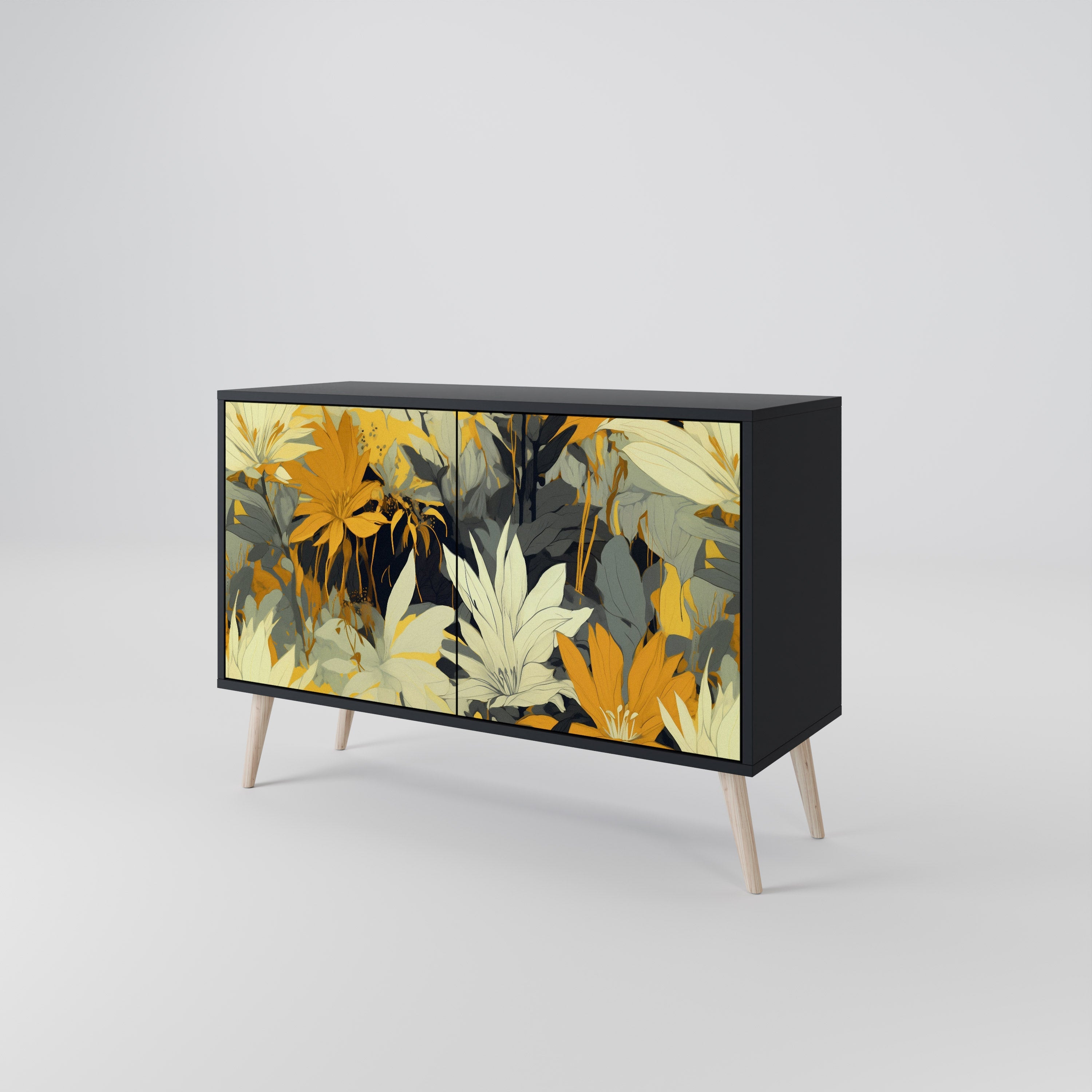 SUNKISSED LILY Sideboard mit 2 Türen in Schwarz