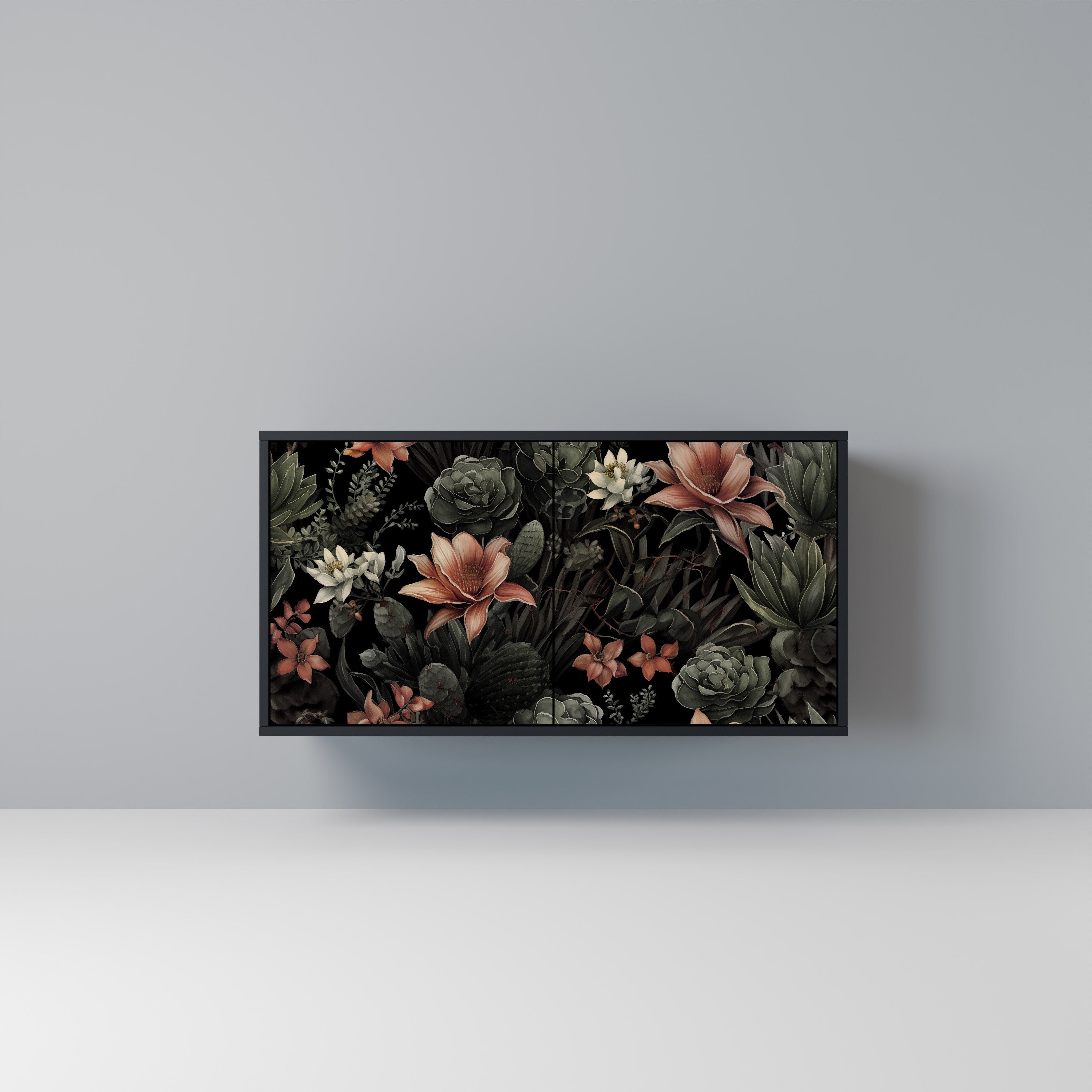 SECRET VERDURE Sideboard mit 2 Türen in Schwarz